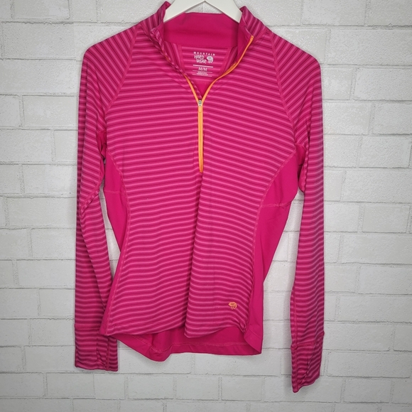 Mountain Hardwear Tops - Mountain Hardwear Pink Orange Long Sleeve Active Half Zip Top